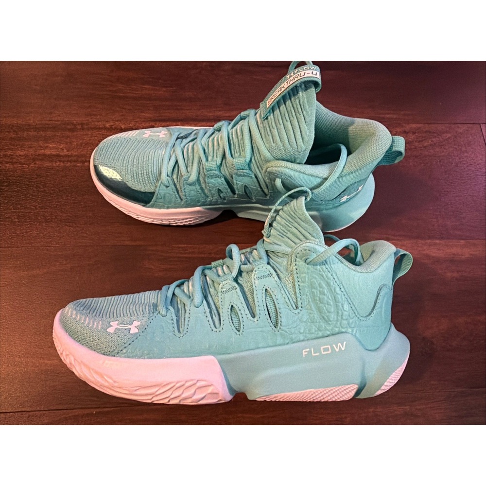 New Under Armour Womens Flow Breakthru 4 Basketball Shoes Size 8 Teal